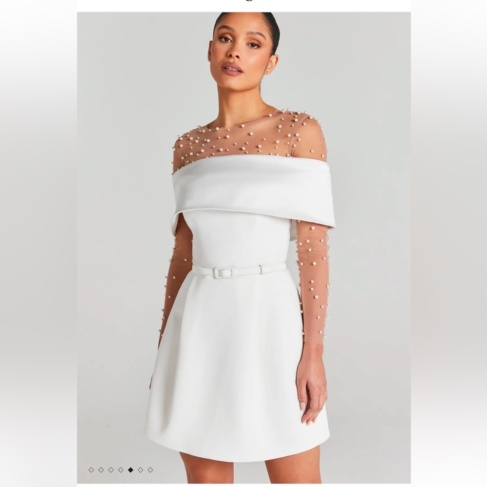 NADINE MERABI Harper White Dress + Hettie Bodysuit